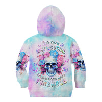 Flower Skull Kid Hoodie I'm Not Anti-Social I'm Just Not User Friendly - Wonder Print Shop