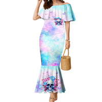 Flower Skull Mermaid Dress I'm Not Anti-Social I'm Just Not User Friendly - Wonder Print Shop
