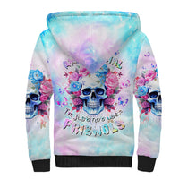 Flower Skull Sherpa Hoodie I'm Not Anti-Social I'm Just Not User Friendly - Wonder Print Shop