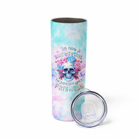 Flower Skull Skinny Tumbler I'm Not Anti-Social I'm Just Not User Friendly - Wonder Print Shop
