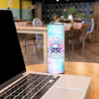 Flower Skull Skinny Tumbler I'm Not Anti-Social I'm Just Not User Friendly - Wonder Print Shop