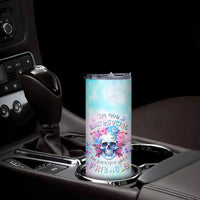 Flower Skull Skinny Tumbler I'm Not Anti-Social I'm Just Not User Friendly - Wonder Print Shop