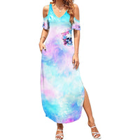 Flower Skull Summer Maxi Dress I'm Not Anti-Social I'm Just Not User Friendly - Wonder Print Shop