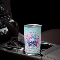Flower Skull Tumbler Cup I'm Not Anti-Social I'm Just Not User Friendly - Wonder Print Shop