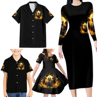 Angel Skull Family Matching Long Sleeve Bodycon Dress and Hawaiian Shirt Underestimate Me That 'll Be Fun - Wonder Print Shop