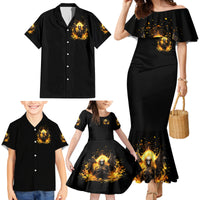Angel Skull Family Matching Mermaid Dress and Hawaiian Shirt Underestimate Me That 'll Be Fun - Wonder Print Shop