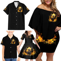 Angel Skull Family Matching Off Shoulder Short Dress and Hawaiian Shirt Underestimate Me That 'll Be Fun - Wonder Print Shop