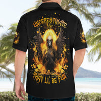 Angel Skull Hawaiian Shirt Underestimate Me That 'll Be Fun - Wonder Print Shop