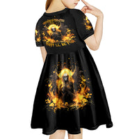 Angel Skull Kid Short Sleeve Dress Underestimate Me That 'll Be Fun - Wonder Print Shop