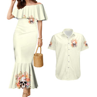 Rose Skull Couples Matching Mermaid Dress and Hawaiian Shirt The Good Girl In Me Got Tired Of The Bullshit - Wonder Print Shop