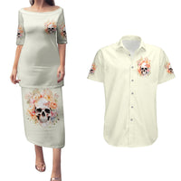 Rose Skull Couples Matching Puletasi and Hawaiian Shirt The Good Girl In Me Got Tired Of The Bullshit - Wonder Print Shop
