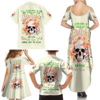 Rose Skull Family Matching Summer Maxi Dress and Hawaiian Shirt The Good Girl In Me Got Tired Of The Bullshit - Wonder Print Shop