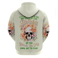 Rose Skull Hoodie The Good Girl In Me Got Tired Of The Bullshit - Wonder Print Shop