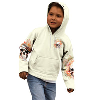 Rose Skull Kid Hoodie The Good Girl In Me Got Tired Of The Bullshit - Wonder Print Shop