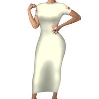 Rose Skull Short Sleeve Bodycon Dress The Good Girl In Me Got Tired Of The Bullshit - Wonder Print Shop