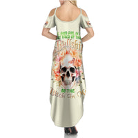 Rose Skull Summer Maxi Dress The Good Girl In Me Got Tired Of The Bullshit - Wonder Print Shop