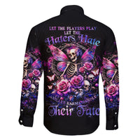 Fairy Skull Family Matching Long Sleeve Bodycon Dress and Hawaiian Shirt Let Karma Handle Their Fate - Wonder Print Shop