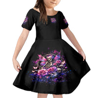 Fairy Skull Family Matching Short Sleeve Bodycon Dress and Hawaiian Shirt Let Karma Handle Their Fate - Wonder Print Shop
