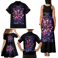 Fairy Skull Family Matching Tank Maxi Dress and Hawaiian Shirt Let Karma Handle Their Fate - Wonder Print Shop