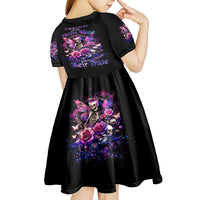 Fairy Skull Kid Short Sleeve Dress Let Karma Handle Their Fate - Wonder Print Shop