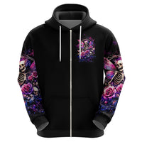 Fairy Skull Zip Hoodie Let Karma Handle Their Fate - Wonder Print Shop