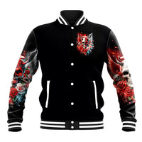 Evil Angel Skull Baseball Jacket Even The Devil Was Once An Angel - Wonder Print Shop
