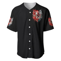 Evil Angel Skull Baseball Jersey Even The Devil Was Once An Angel - Wonder Print Shop