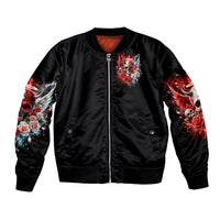 Evil Angel Skull Bomber Jacket Even The Devil Was Once An Angel - Wonder Print Shop
