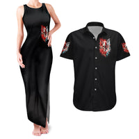 Evil Angel Skull Couples Matching Tank Maxi Dress and Hawaiian Shirt Even The Devil Was Once An Angel - Wonder Print Shop