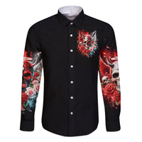 Evil Angel Skull Family Matching Off Shoulder Maxi Dress and Hawaiian Shirt Even The Devil Was Once An Angel - Wonder Print Shop