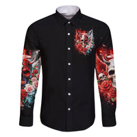 Evil Angel Skull Family Matching Puletasi and Hawaiian Shirt Even The Devil Was Once An Angel - Wonder Print Shop