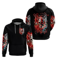 Evil Angel Skull Hoodie Even The Devil Was Once An Angel - Wonder Print Shop