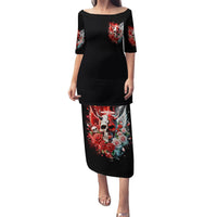 Evil Angel Skull Puletasi Even The Devil Was Once An Angel - Wonder Print Shop