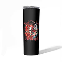 Evil Angel Skull Skinny Tumbler Even The Devil Was Once An Angel - Wonder Print Shop