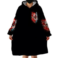 Evil Angel Skull Wearable Blanket Hoodie Even The Devil Was Once An Angel - Wonder Print Shop