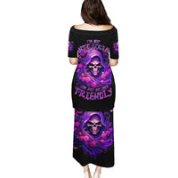 Reaper Skull Family Matching Puletasi and Hawaiian Shirt I'm Not Anti-Social I'm Just Not User Friendly - Wonder Print Shop