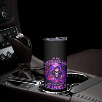 Reaper Skull Skinny Tumbler I'm Not Anti-Social I'm Just Not User Friendly - Wonder Print Shop