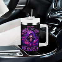 Reaper Skull Tumbler With Handle I'm Not Anti-Social I'm Just Not User Friendly - Wonder Print Shop