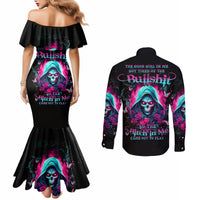 Witch Skull Couples Matching Mermaid Dress and Long Sleeve Button Shirt The Good Girl In Me Got Tired Of The Bullshit