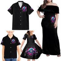 Witch Skull Family Matching Off Shoulder Maxi Dress and Hawaiian Shirt The Good Girl In Me Got Tired Of The Bullshit - Wonder Print Shop