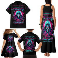 Witch Skull Family Matching Tank Maxi Dress and Hawaiian Shirt The Good Girl In Me Got Tired Of The Bullshit - Wonder Print Shop