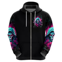 Witch Skull Hoodie The Good Girl In Me Got Tired Of The Bullshit - Wonder Print Shop