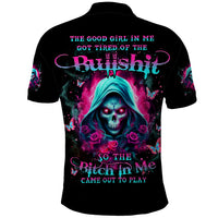 Witch Skull Polo Shirt The Good Girl In Me Got Tired Of The Bullshit - Wonder Print Shop