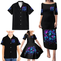 Witch Skull Family Matching Puletasi and Hawaiian Shirt Assuming Was Like Most Girls Was Your First Mistake - Wonder Print Shop