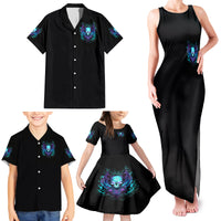 Angel Skull Family Matching Tank Maxi Dress and Hawaiian Shirt I'm Not Anti-Social I'm Just Not User Friendly - Wonder Print Shop