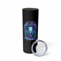 Angel Skull Skinny Tumbler I'm Not Anti-Social I'm Just Not User Friendly - Wonder Print Shop