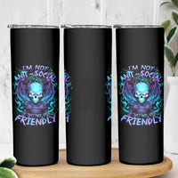 Angel Skull Skinny Tumbler I'm Not Anti-Social I'm Just Not User Friendly - Wonder Print Shop