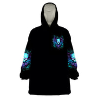 Angel Skull Wearable Blanket Hoodie I'm Not Anti-Social I'm Just Not User Friendly - Wonder Print Shop