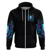 Angel Skull Zip Hoodie I'm Not Anti-Social I'm Just Not User Friendly - Wonder Print Shop