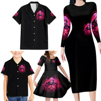 Witch Skull Family Matching Long Sleeve Bodycon Dress and Hawaiian Shirt I'm Not Anti-Social I'm Just Not User Friendly - Wonder Print Shop